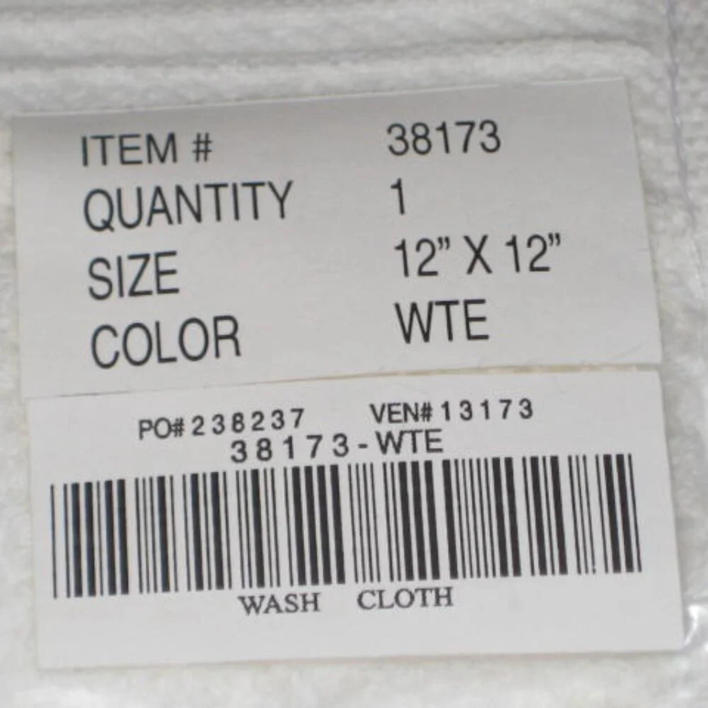 NWT Sundance Catalog White Cotton Washcloth Bath Original Package Made in Turkey